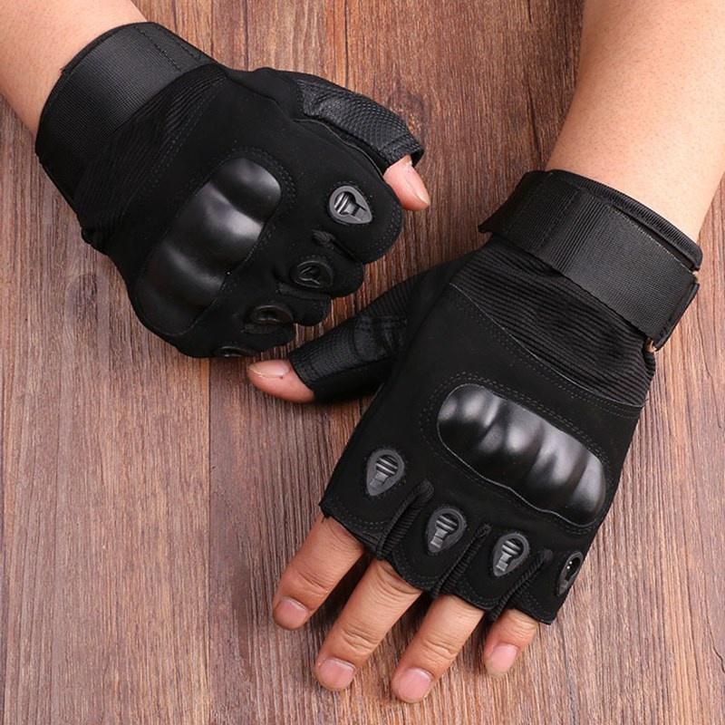 Half-finger Gloves, Fingerless Gloves for Motorcycle Cycling Camping Hiking Gym Bike Men's Outdoor Sports Working Gloves