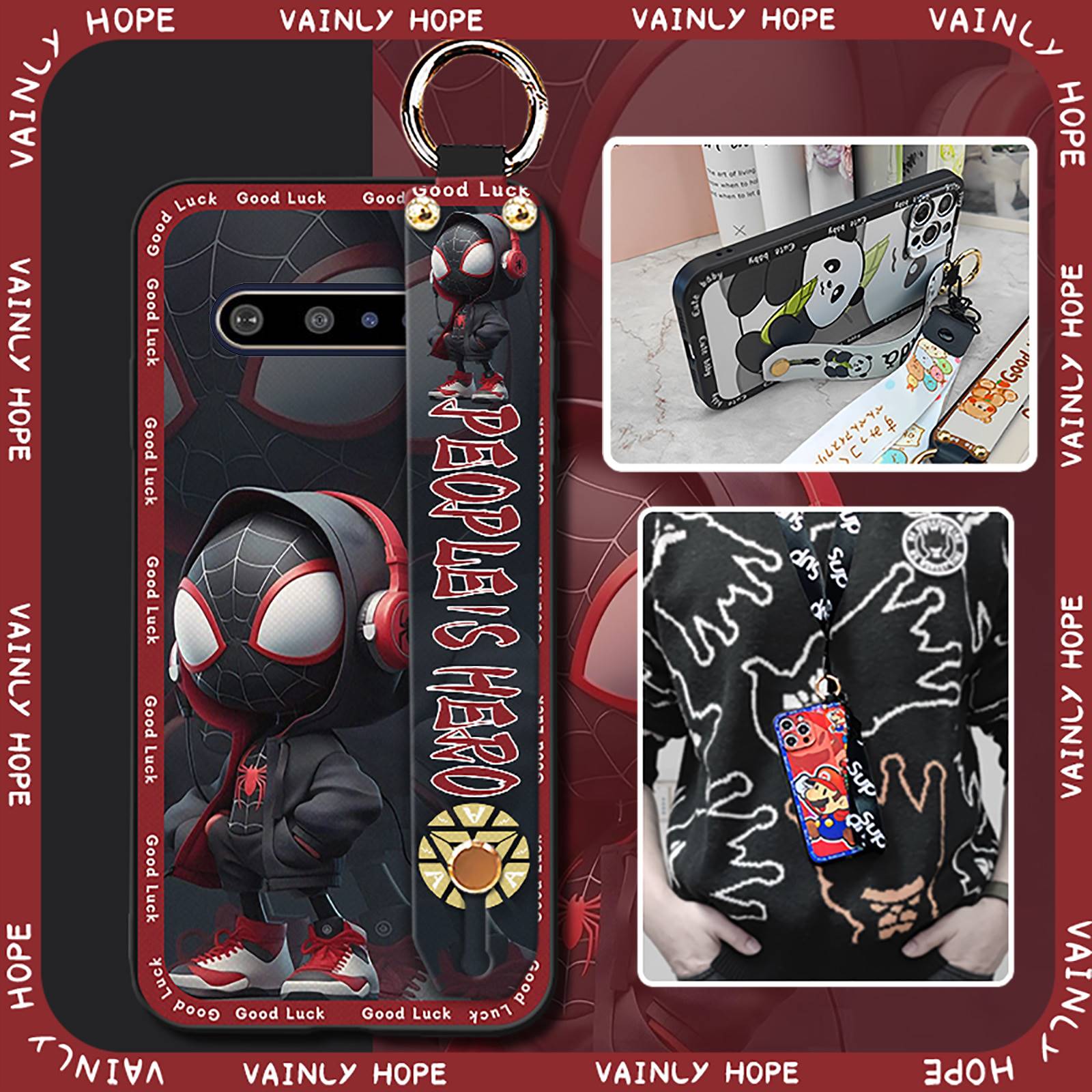 Cartoon Cell Phone Sleeve Phone Case For LG V60 ThinQ 5G Anti-dust Waterproof Graffiti TPU Back Cover Fashion Design