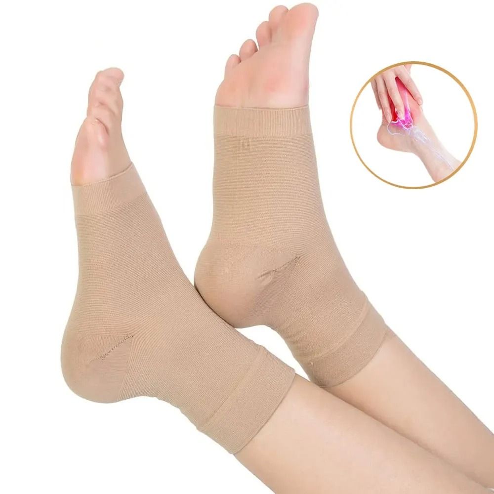 1Pc Protective Sleeve Elastic Gel Heel Pads Light and Thin Soft Heel Protective Sock Silicone Socks Breathable Ankle Support Boots Skates