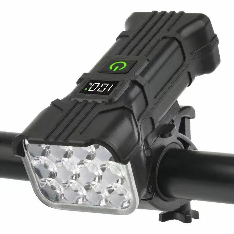 12 LEDs Bicycle Headlight 5 Modes USB Charge MTB Flashlight Road 2 in 1 Bike Lights with 140dB Horn Warning Cycling Front Lamp Bles Online DZ-30B-07