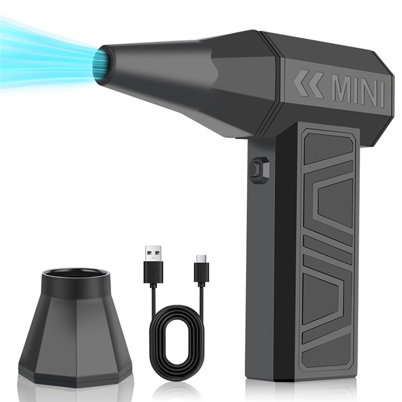 Adjustable Cordless Air Duster 130, 000RPM High-Speed Mini Blower, Fan,for Cleaning Electronics, Cars