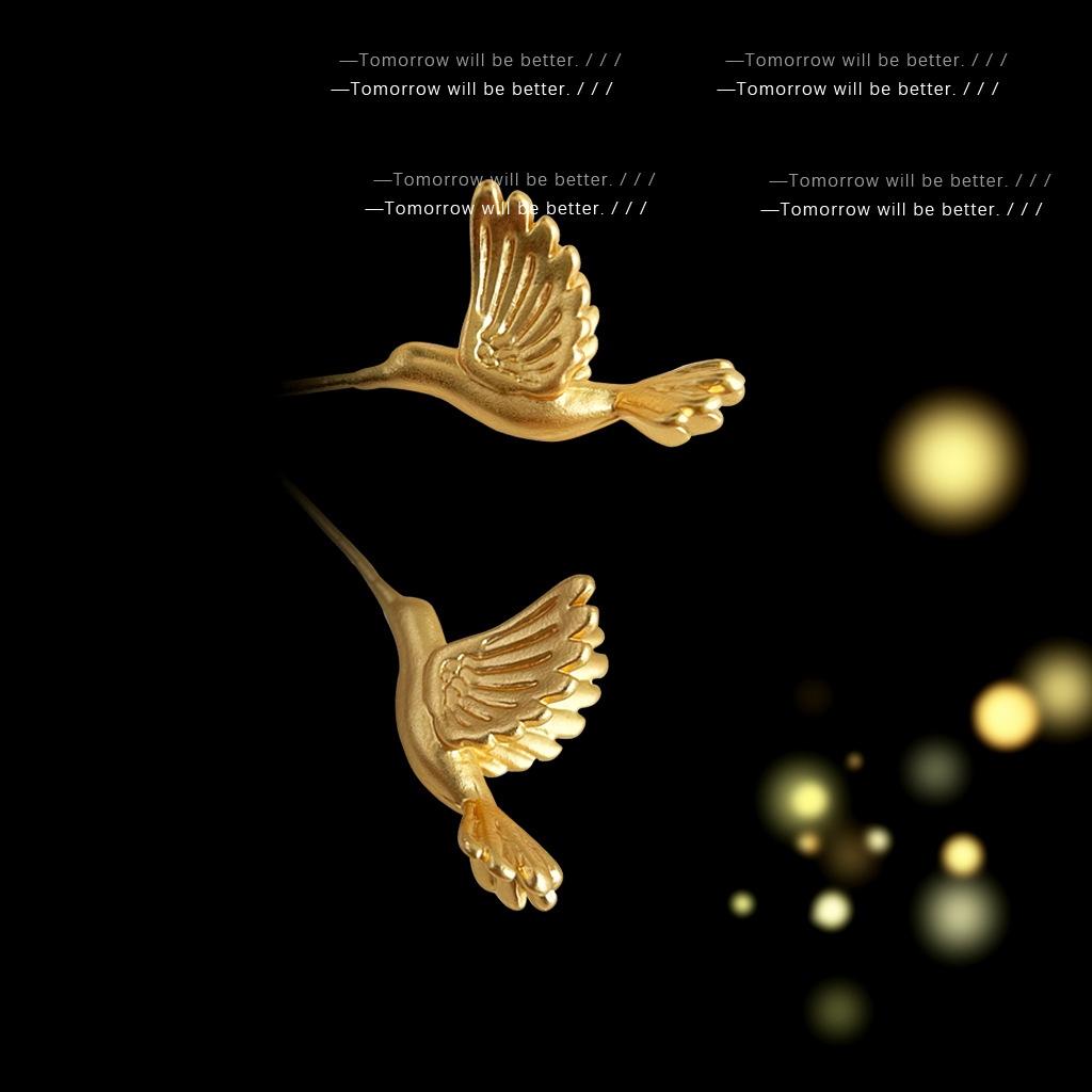 【Mega Sale】Personalized Matte Hummingbird Earrings National Style New Chinese Niche Elegant Elegant High-end Earrings