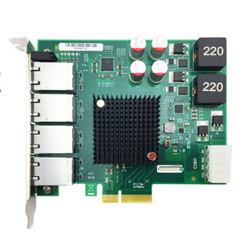 Vision Frame Grabber forIntel I350AM4 Chip, Quad Port RJ-45x4 PCIe2.0 X8 POE Network Card