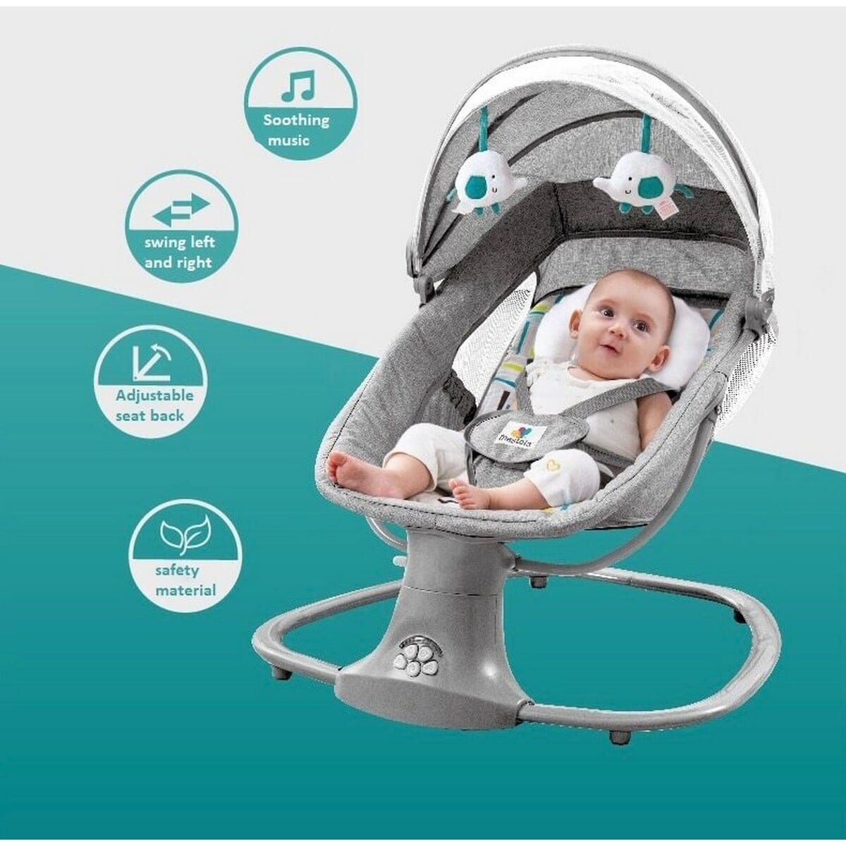 Baby 3 In 1 Deluxe Electric Auto Swing Rocker
