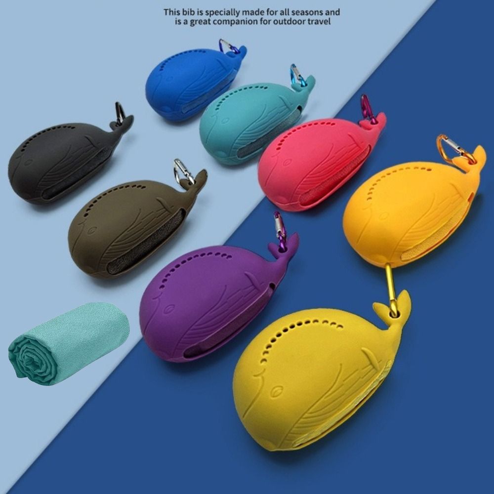 Mini Quick Drying Cooling Ice Towel for Outdoor Portable Microfiber Fitness Cool Towel with Buckle Cute Bag Sports Cold Towel for Summer