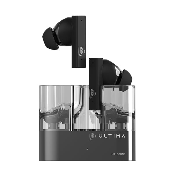 Ultima Fusion 360 Earbuds | Ultima Supreme Sound | Wireless Transparent Earbuds | ANC | 45 ms Low Latency Game Mode | IPX5 Water Resistance | AI Crystal Clear Call with Quad Mics