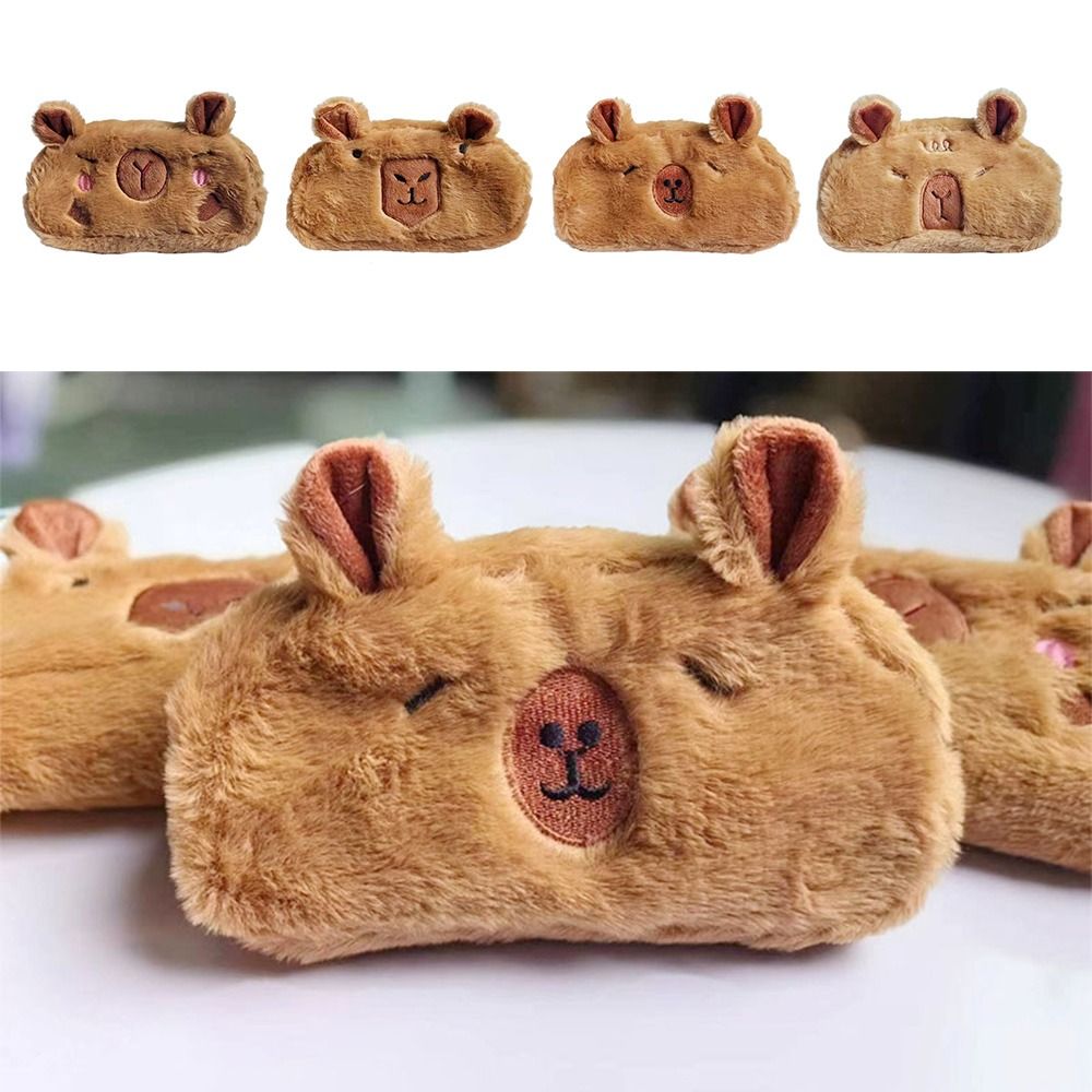 Creative Large Capacity Pen Bag Multifunction Canvas Pen Box Panda Storage Bag Students Gift