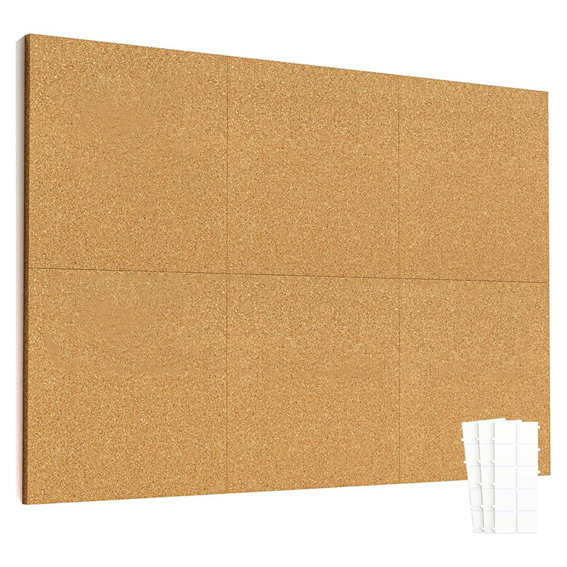 12inch x 12inch Cork Tiles, 6 Pack Cork Boards for Wall