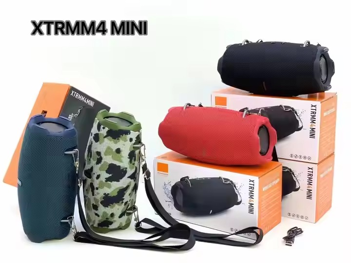 XTREME 4 MINI Portable Wireless Bluetooth Speaker - Loud Bass Sound, 4-5 Hr Battery, FM Radio, SD Card, USB, Aux Input, Durable Design for Indoor & Outdoor Use