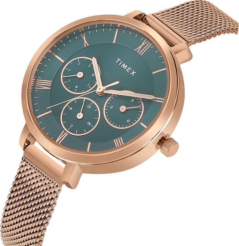 TIMEX Multifunction Green Dial Analog Watch - For Women