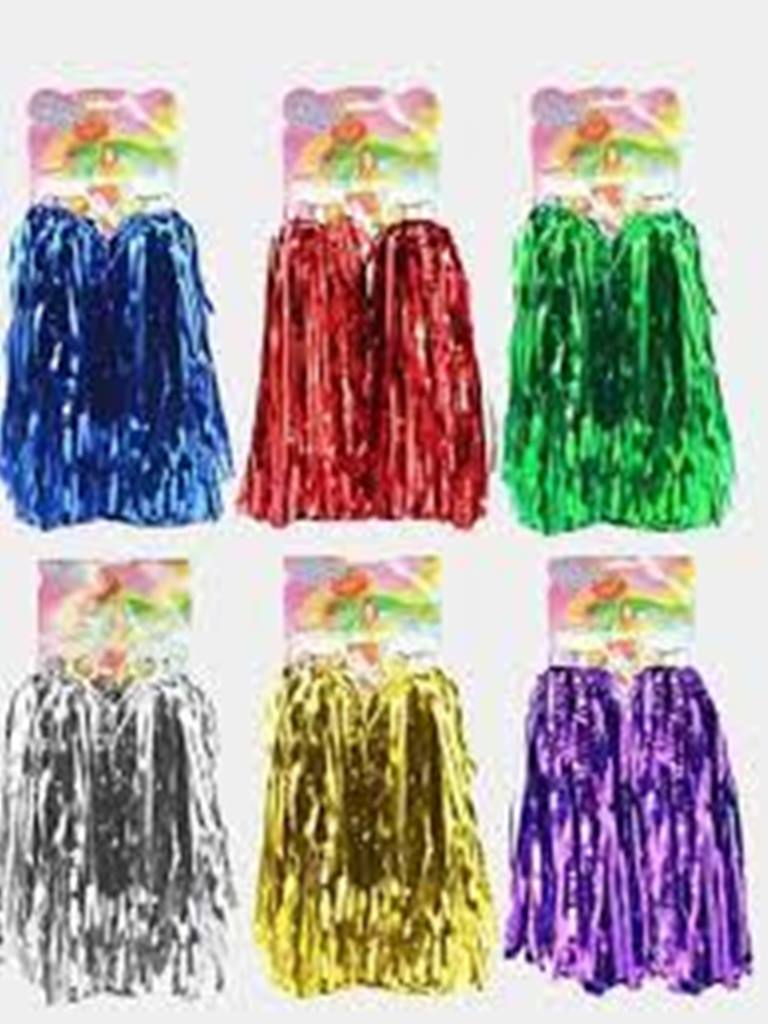Pack of 1 Pairs Cheer Leading Pom Poms, Cheerleader Pompoms Cheer Foil Pom Pom Party Set for Christmas New Year Sports Team ( Pom Poms)