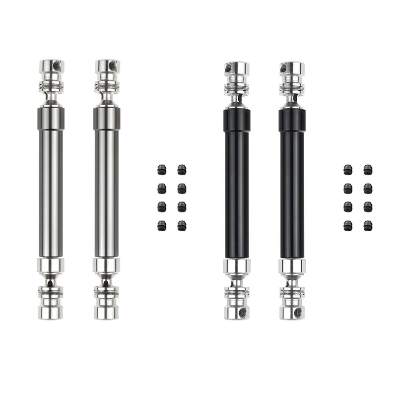 NAMUNY 2 Set Metal CVD Drive Shaft 110-160Mm for 1/10 RC Rock Crawler Axial SCX10 90046 Trx4,Titanium & Black