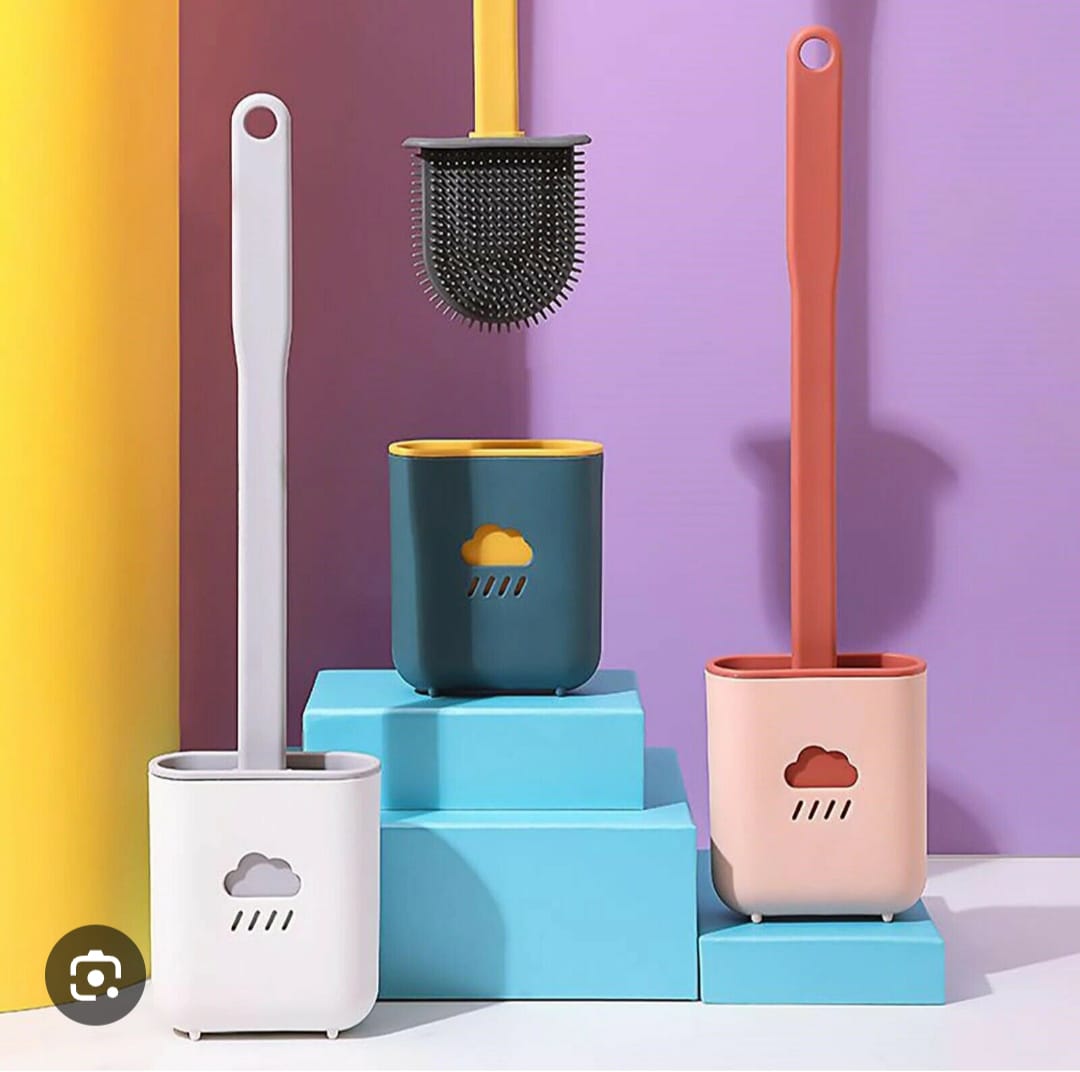 Silicone Toilet Cleaning Brush | Wall Mounted Silicone Toilet Brush