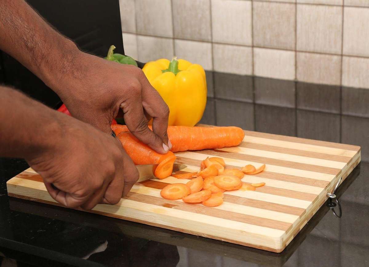 Premium Organic Bamboo Chopping Cutting Board - Large, Durable & Eco-Friendly