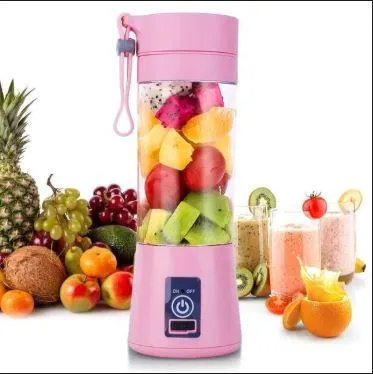 380ML 6 Blades USB Rechargeable Portable Electric Fruit Juicer Smoothie Blender