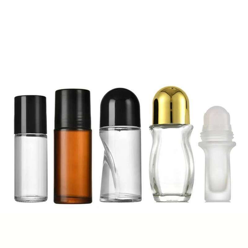 Amber Clear / Frosted Glass Roller Bottles 30ml/1oz 50ml Extra Large Roll On Perfume Oil Bottle Underarm