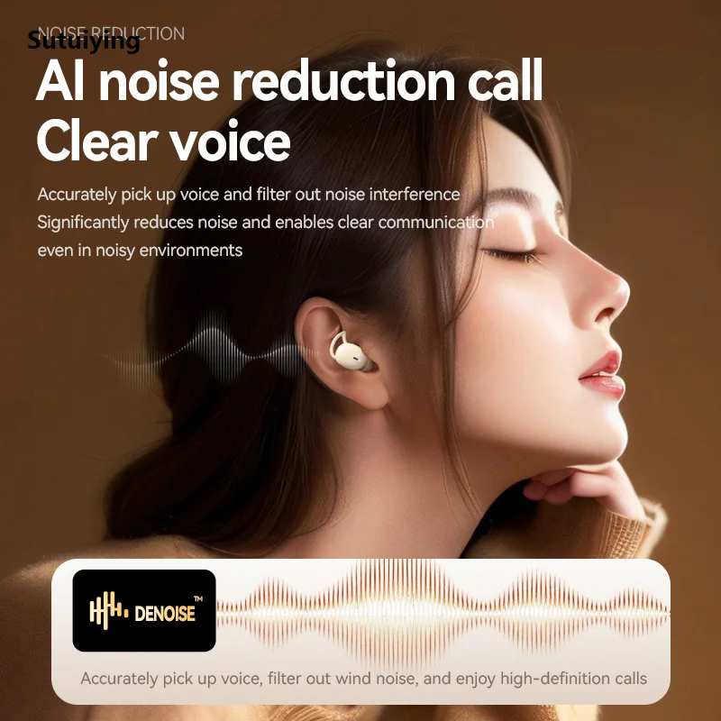 Sutuiying For Xiaomi M72 New Wireless Sleeping Earbuds Mini Bluetooth5.4 Touch 【2025 Version】 Cotrol in Ear Headphone Comfortable Noise Reduction Headset