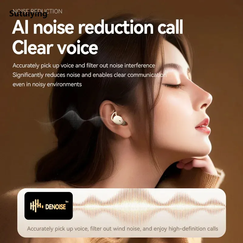 Sutuiying For Xiaomi M72 New Wireless Sleeping Earbuds Mini Bluetooth5.4 Touch 【2025 Version】 Cotrol in Ear Headphone Comfortable Noise Reduction Headset