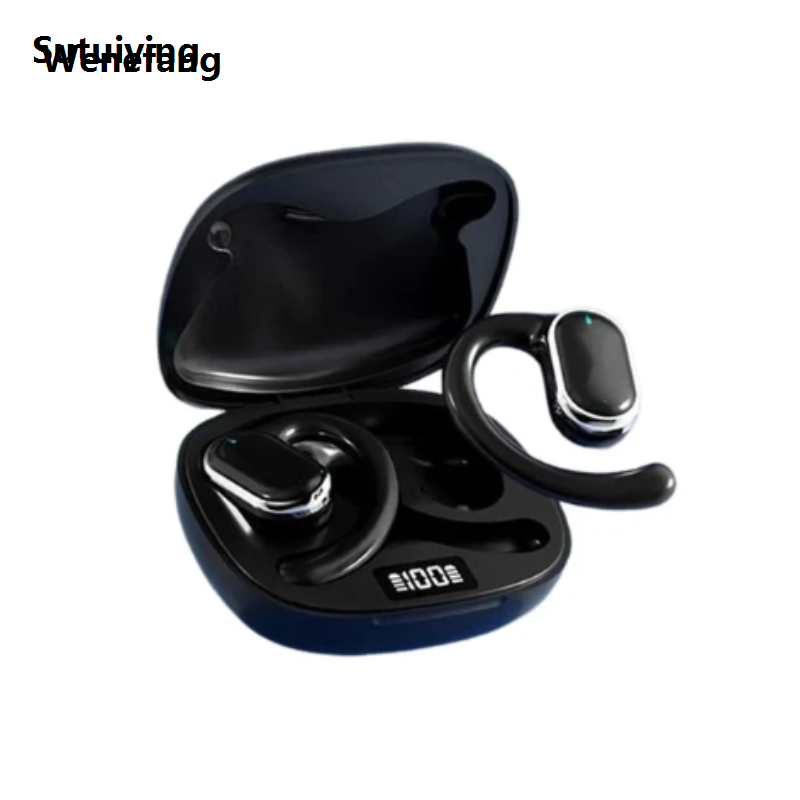 Wenefang Sutuiying New Gaming LED Display Sport Wireless Earbuds Sales 2025 New promotion Clip-Ear Bone Conduction Headphones Headset