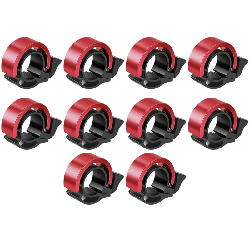 JAERBEE Bicycle Bell Ultra-Loud Bright Horn Mountain Car Universal Stealth Folding Horn Ride Equipment Accessories Red