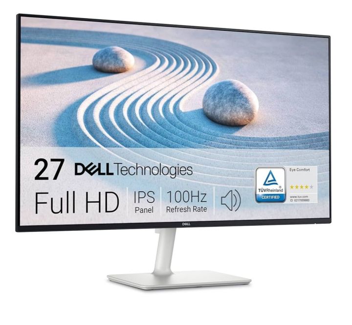 Dell 27 Monitor S2725H IPS Full HD (1920 x 1080) At 100Hz Speakers Integrated, 2 x HDMI Port White In Color