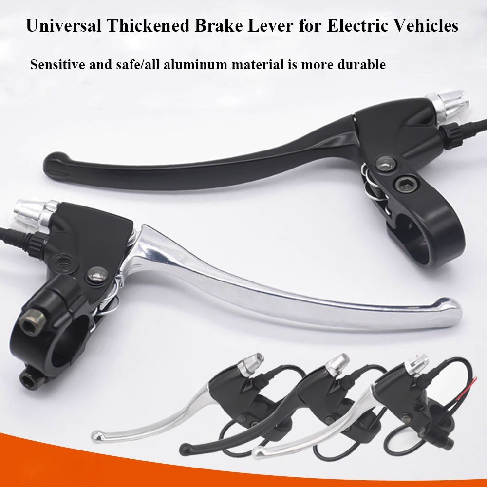 High Quality Ultralight Bicycle BMX Handle Aluminum Alloy with Wire Power-off Switch Electric Bike Handles V/Disc Brake Handle Bicycle Accessories