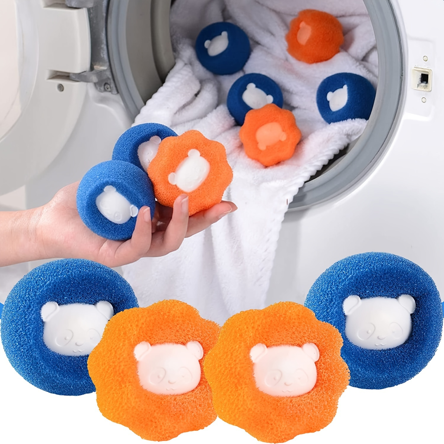 3Pcs Hair Removal Cleaning Balls For Washing Machine