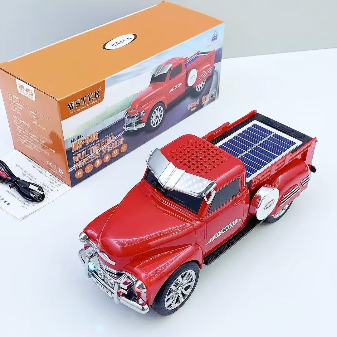 Solar Energy WS-695 8W 1200mah Wireless Desktop Party BT TF AUX TWS Portable Sound Box Pickup Car Mini Karaoke Speaker