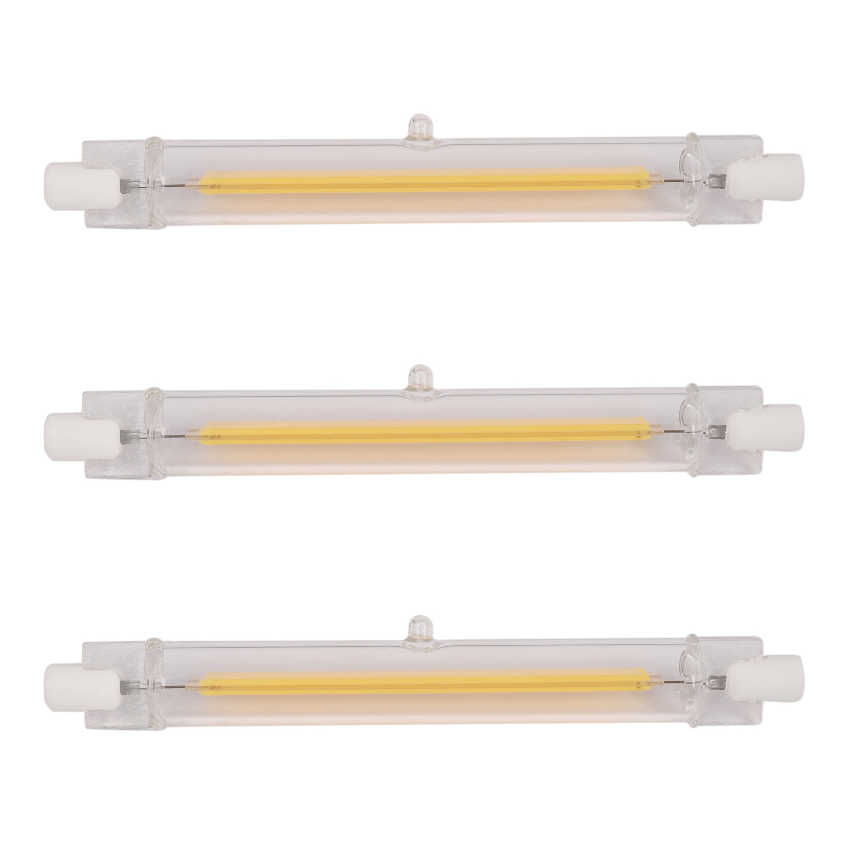 fasdaga 3X Dimmable R7S LED Cob 10W 118mm LED Light Bulbs Replace Halogen Lamp-Warm White Light 220V