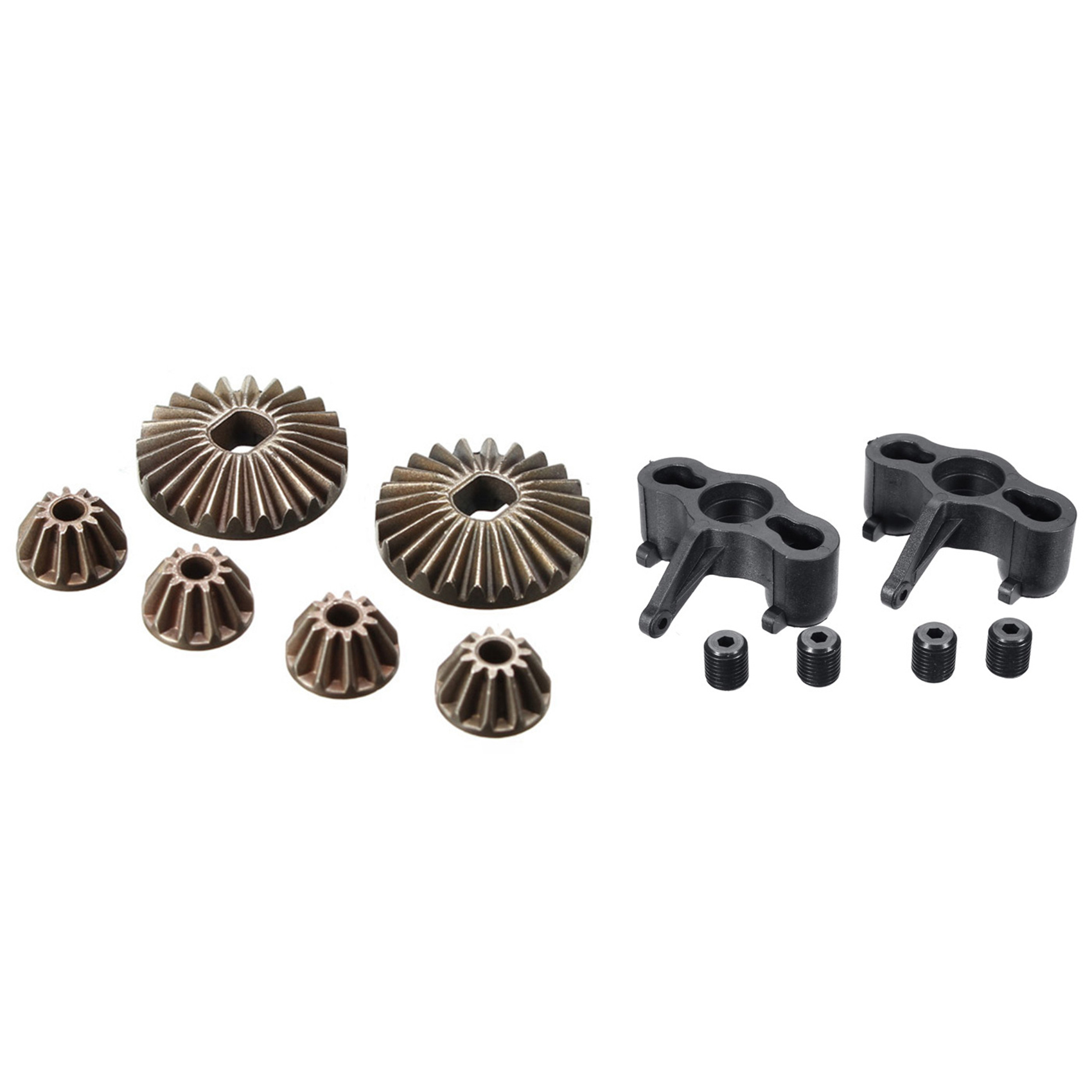 NAMUNY 1set 24T Differential Gear and 11T Gear for JLB Racing CHEETAH & 2PCS Steering Block Steering Knuckles Hub Carrier