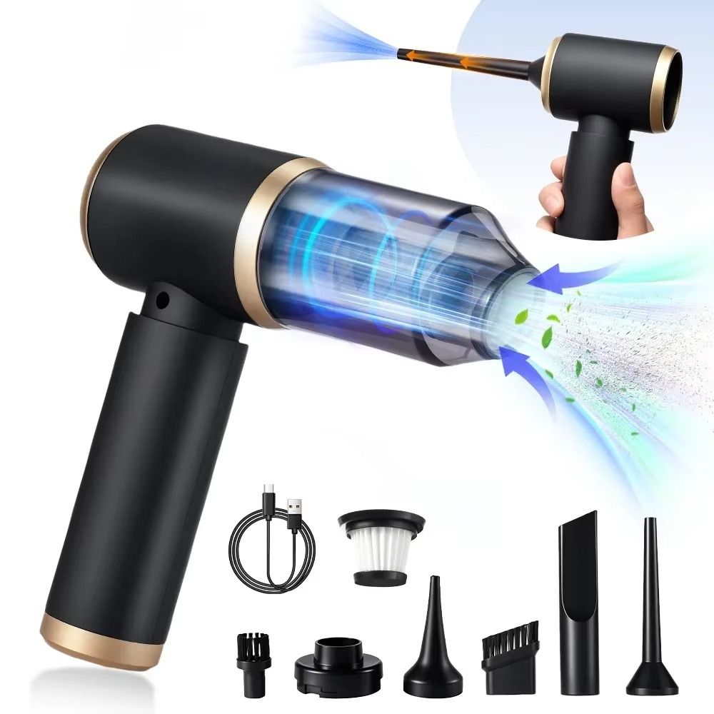 Portable Rechargeable Mini Vacuum Cleaner Strong Suction Cordless Car Vacuum Cleaner Plastic Electric Air Duster Car Seats