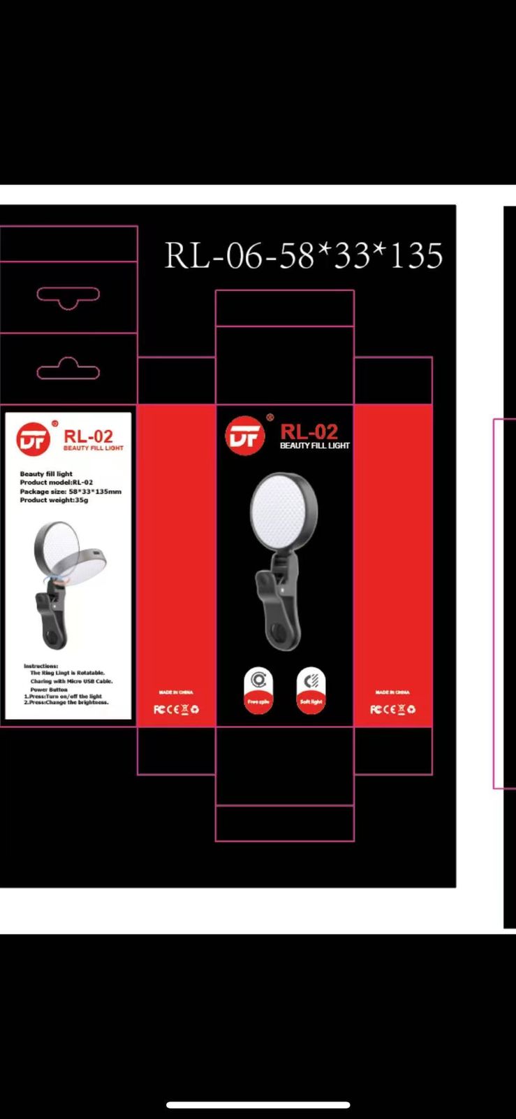 Selfie Ring Light Portable Flash LED USB Clip Mobile Phone For Night Photography Fill Light For iPhone Samsung