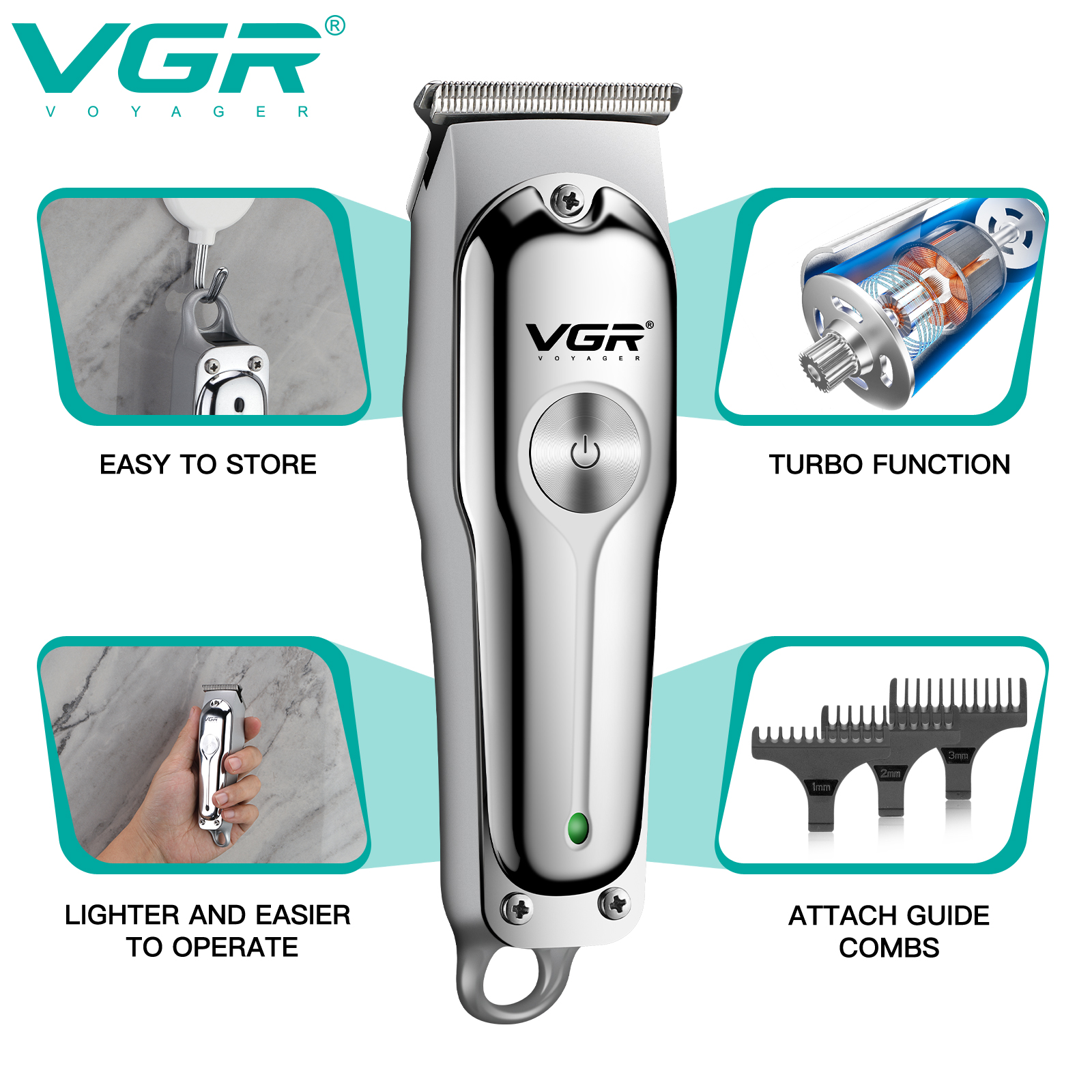 VGR 071 Professional Rechargeable Hair Trimmer