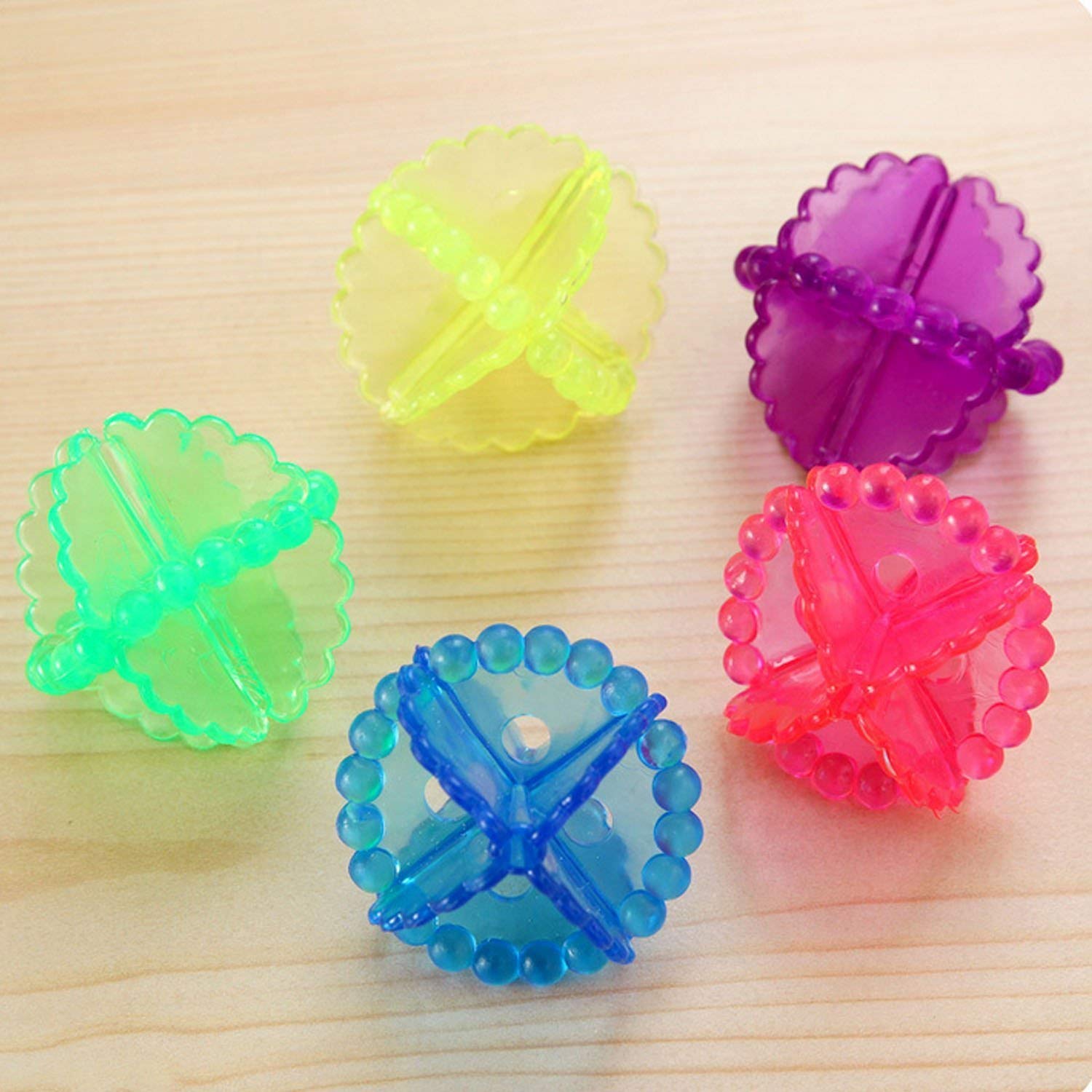 Pack Of 4 Reusable, Silicone Top Front load Washing Machine Laundry Tangle-Free Scrubbing Balls (Multi Color)