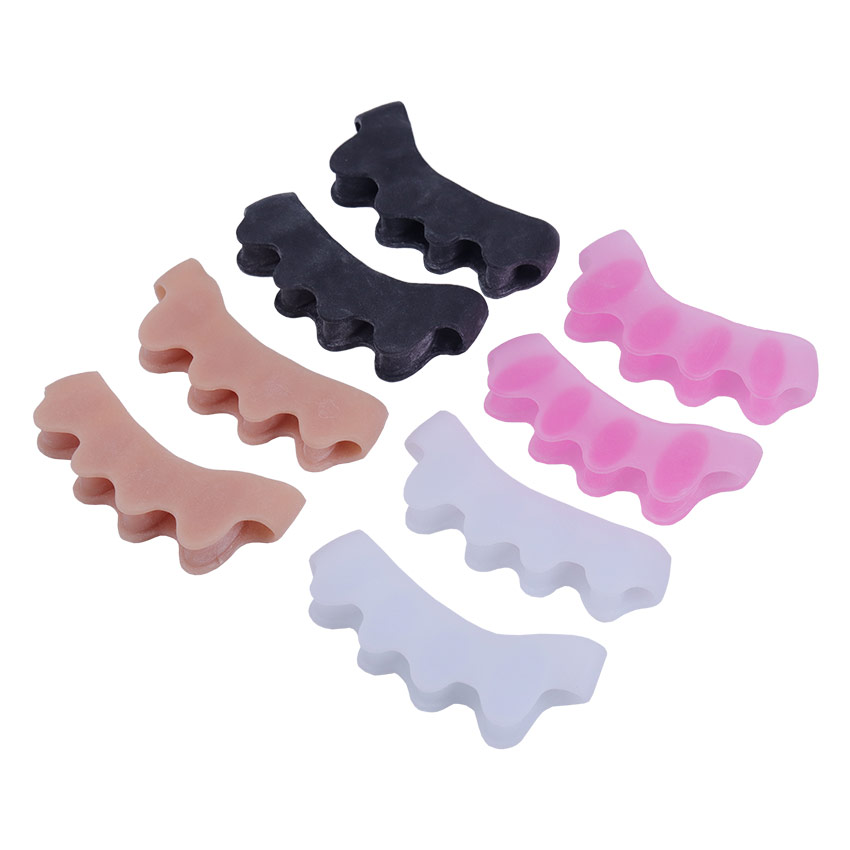 HOT 2Pcs=1Pair Soft Silicone Gel Toe Separator Hallux Valgus Bunion Spacers 0verlapping Toes Thumb Corrector Foot Care Tool