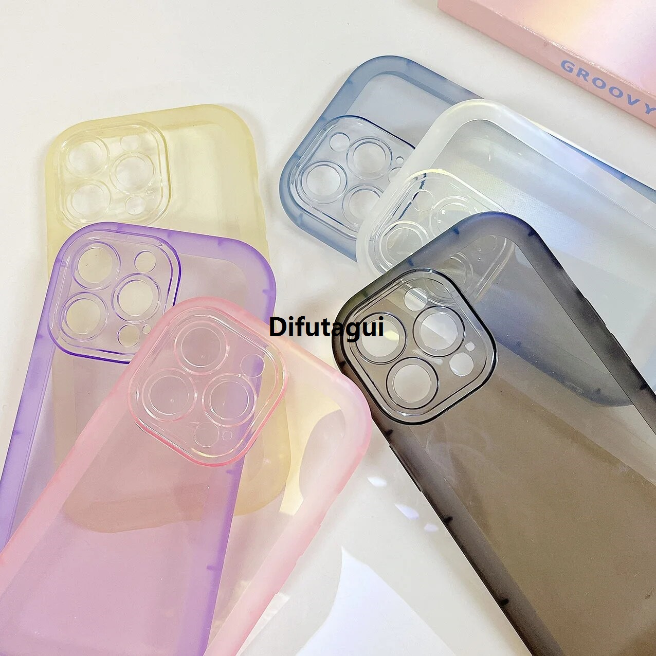 Difutagui toys>women Soft Shell Cover Lens Max1511 Mobile Phone Anti-Collision Silicone Luxury Shockproof Vanuoxin Clear Case for iPhone121314Pro Full Protection