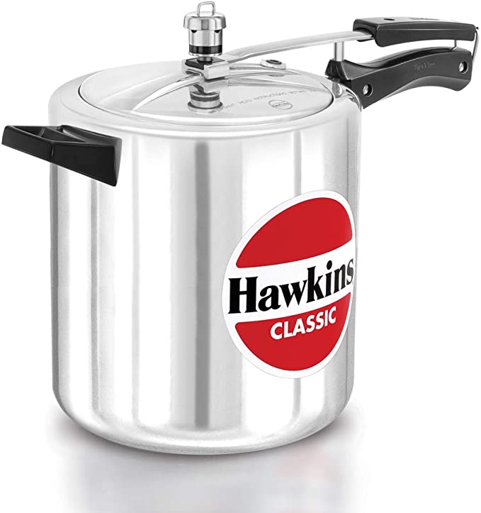 HAWKINS Classic CL8T 8-Liter New Improved Aluminum Pressure Cooker, Small, Silver