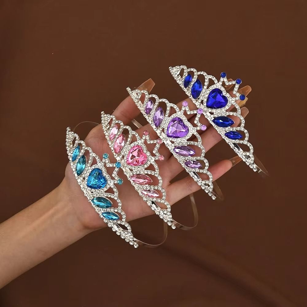 2025 Elegant Crystal Crowns Multiple Occasions Shiny Rhinestone Tiaras Rhinestone Durable Hair Accessories