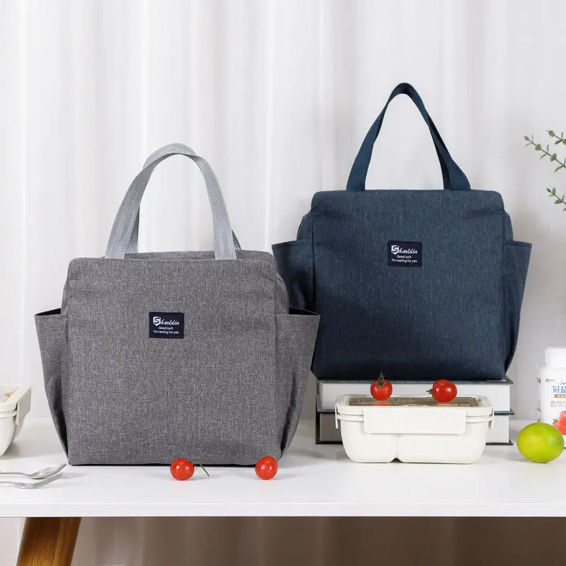 Wifu Thermal Insulated Large Size Lunch Bag with Aluminum Coating and Side Compartments Size 25cmx25cmx14cm