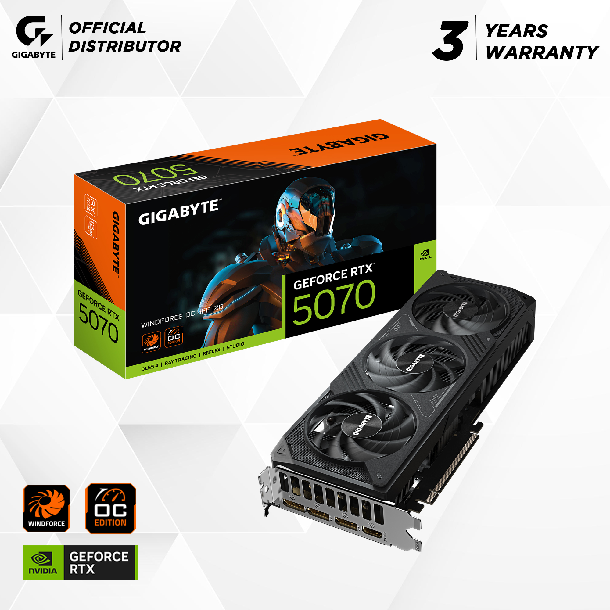 Gigabyte RTX 5070 Windforce SFF OC 12GB Graphics Card