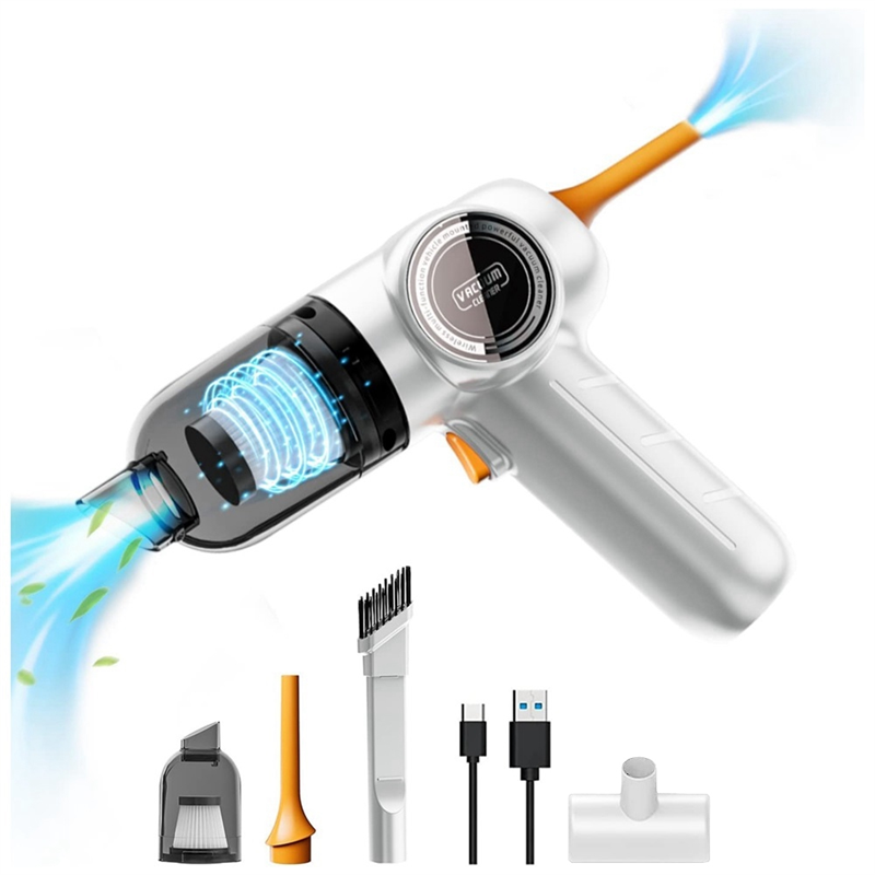 1Set Cordless Car Vacuum Cleaner 9000PA Mini Wireless Handheld Car Vacuum Cleaner White for Car Home