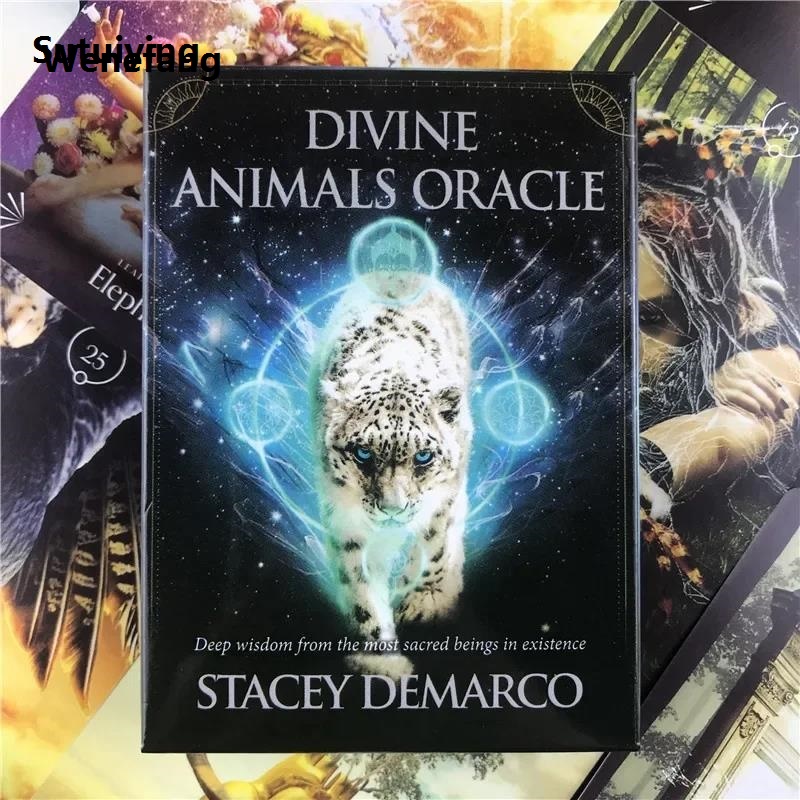 Wenefang Sutuiying Divine Animals Oracle Card Guidance Divination Fate PDF Instruction Profesional Original for Tarot Deck Board Games Family Party Cards