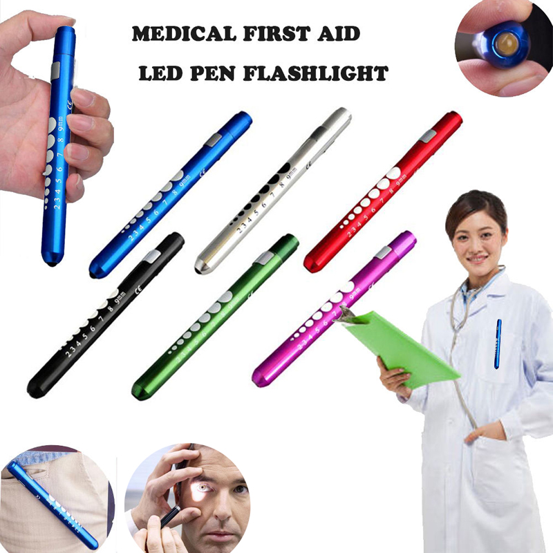 1PC Pen Type Aluminum Pocket Medical Penlight LED Flashlight Ophthalmoscope for Doctor Nurse Emergency Aid