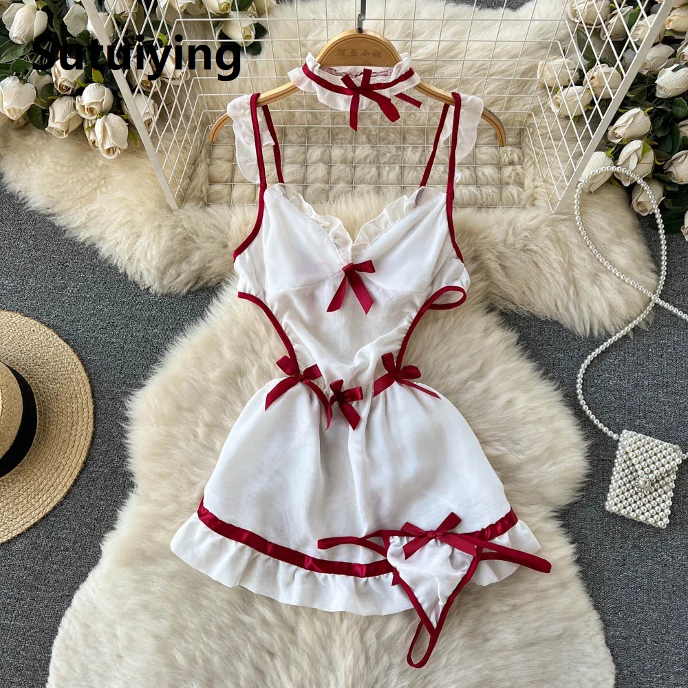 Sutuiying 2025 New Cosplay Nurse Uniform Lingerie Babydoll Dress Roleplay Nurse Outfits Flirting Underwear Women Clothes Costume Dress