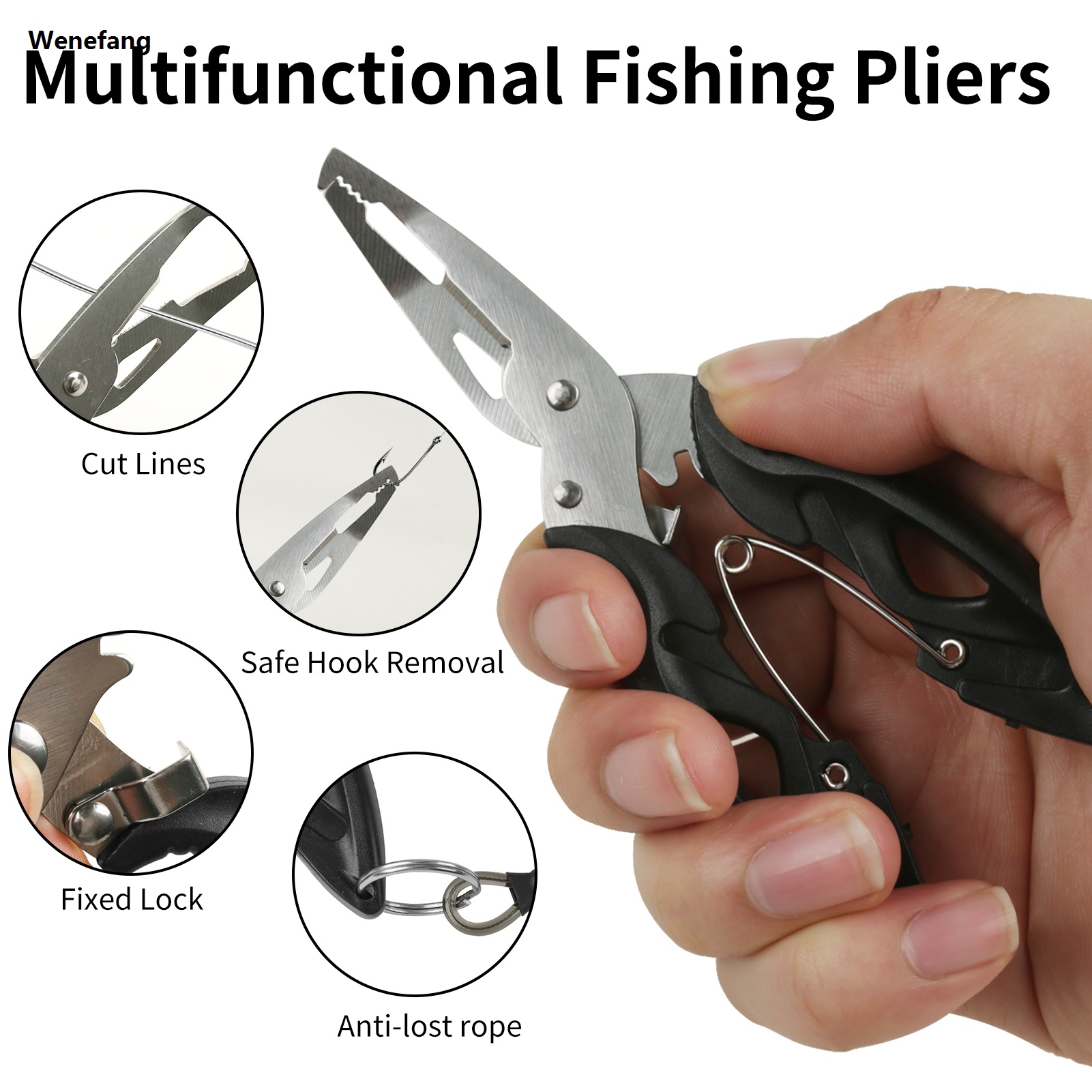 Wenefang Fishing Pliers and Gripper Set Fishmen Muti-Function Fishing Gear 2025 New Hook Remover Ice Fishing Tool Flyfishing Gear Gifts for Men