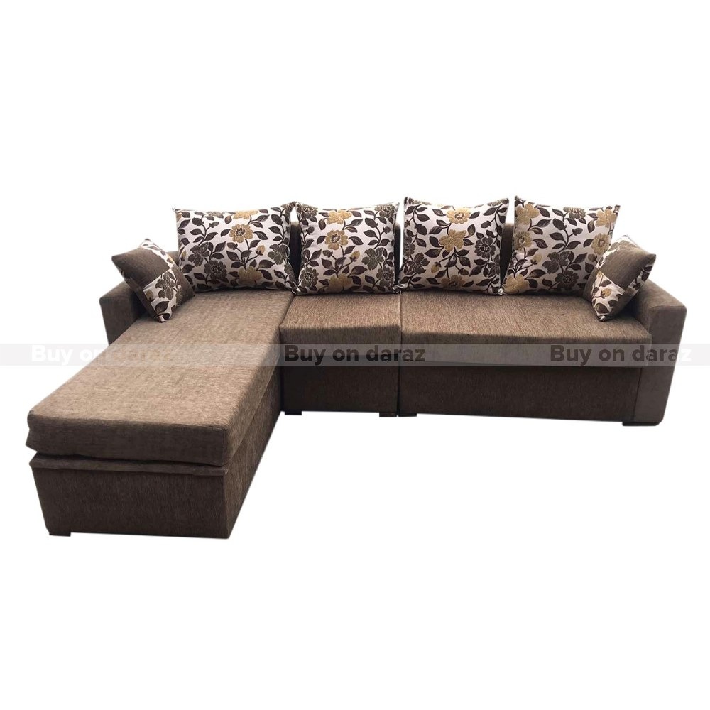 Sofa Set Brown L Shape Design Sectional