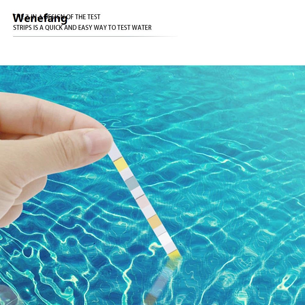 Wenefang 9 in 1 PH Test Strips For Aquarium/Fish Tank /Swimming Pool/ Spa New style Water Quality 50 Pcs/Bottle Chlorine/PH/Bromine Measure Paper
