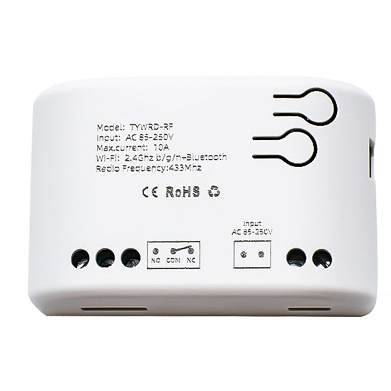 1 PCS Tuya Smart Switch White ABS for Motor Light Remote Control Circuit Breaker Inching Switch Alexa