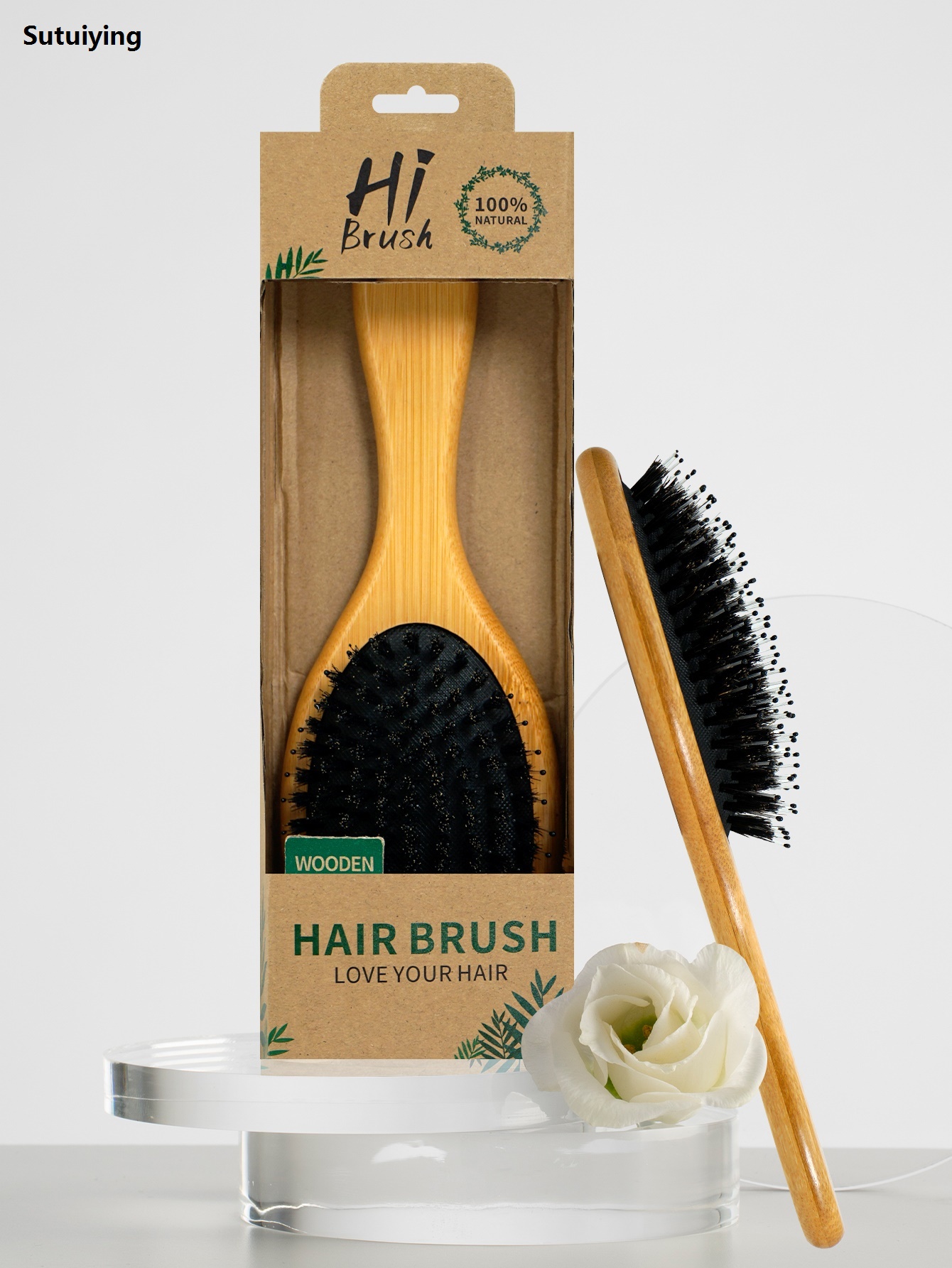 Difutagui Comb, knotted, smooth, soft bristles, wooden combs, professional New air cushion hair, impractical, high bullet massage, airbag comb