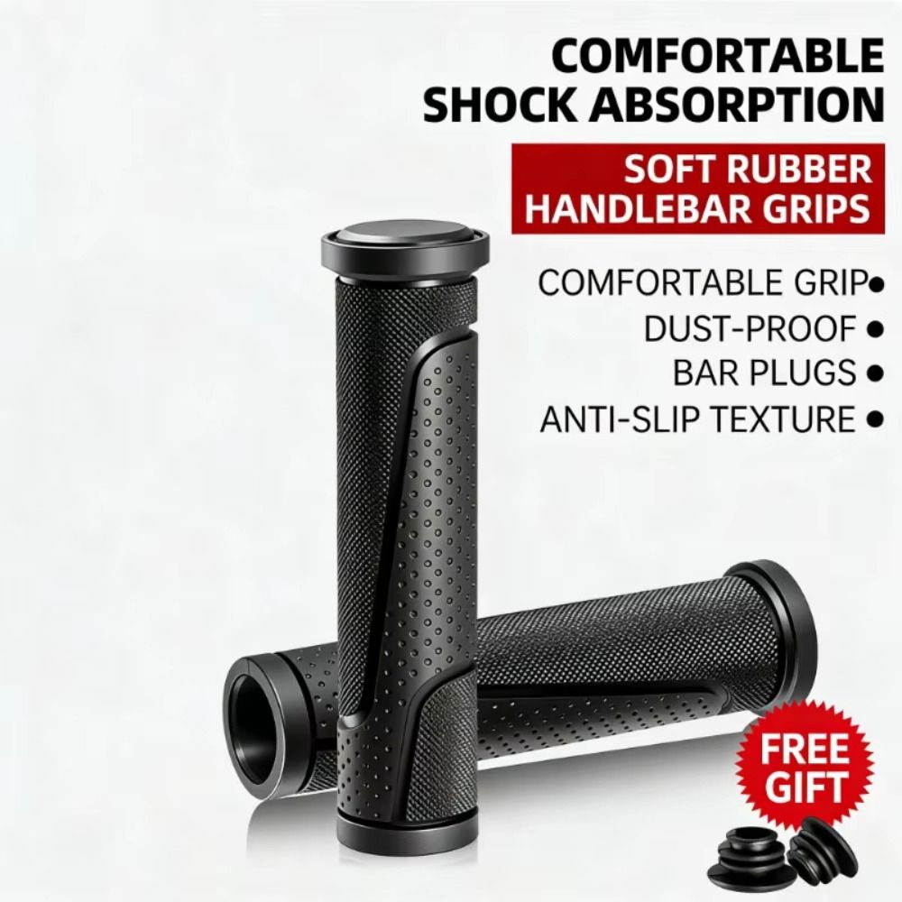 Durable Rubber Bicycle Handle Black Non-Slip Electric Scooter Handle Handle Replace Accessories Bicycle Accessories